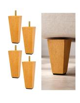 Kit 4 Pés Trapézio De Móveis Sofa Poltrona Com Parafuso 17cm Madeira Maciça Kit 4 Pés Trapézio De Móveis Sofa Poltrona Com Parafuso 17cm Madeira Maciça