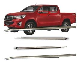 Kit 4 Pestana Externa Cromada Toyota Hilux 2016 até 2024