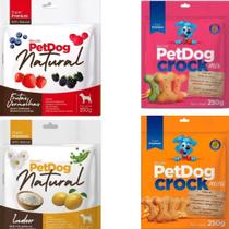Kit 4 Petdog Natural E Crock Super Premium Para Cães