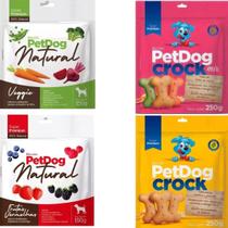 Kit 4 Petdog Natural E Crock Super Premium Para Cães