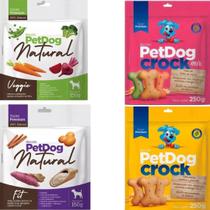 Kit 4 Petdog Natural E Crock Super Premium Para Cães Kit 4 Petdog Natural E Crock Super Premium Para Cães