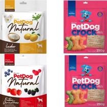Kit 4 Petdog Natural E Crock Super Premium Para Cães