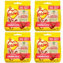 Kit 4 petisco keldog bifinho criadores churrasco cães 250g
