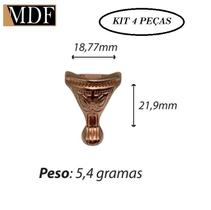 Kit 4 Pezinho Medio para Caixa e Bandeja Cobre