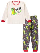 Kit 4 Pijamas Masculino Infantil Menino Inverno em Meia Malha Estampado