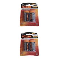 Kit 4 Pilha Alcalina Média C Foxlux Kit 4 Pilha Alcalina Média C Foxlux