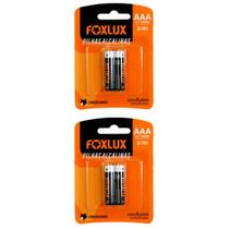 Kit 4 Pilha Alcalina Palito AAA Foxlux