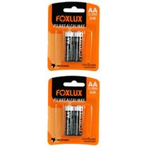 Kit 4 Pilha Alcalina Pequena Aa Foxlux Kit 4 Pilha Alcalina Pequena Aa Foxlux