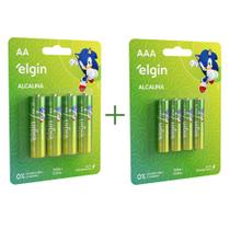 Kit 4 Pilhas Aa Elgin e 4 Pilhas Aaa Elgin Alcalina 1.5v Kit 4 Pilhas Aa Elgin e 4 Pilhas Aaa Elgin Alcalina 1.5v