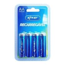 Kit 4 Pilhas Aa Recarregável 2700 Mah Knup