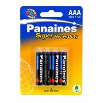 Kit 4 Pilhas AAA Panaines R03 1.5V Super Heavy Duty - Ref: R03AAA15V