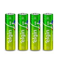 Kit 4 Pilhas Alcalina AA Cilindrica Longa Duração 1,5V
