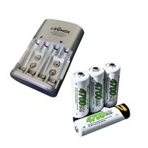 Kit 4 Pilhas Clacier com Recarregável AAA 2800/AAA2700/AA4700/AA4800mah Recarregável 4700mAh ou 2700mAh