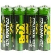 Kit 4 Pilhas Comum Br-55 Bateria Aa Pequena 1,5v 5.0