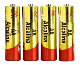 Kit 4 Pilhas Médias Alcalinas AA Mox Premium Kit 4 Pilhas Médias Alcalinas AA Mox Premium