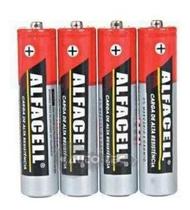 Kit 4 Pilhas Palito Alfacellaaa Pequena Alta Resistência1,5v