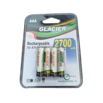 Kit 4 Pilhas Recarregáveis 2700mAh Glacier AAA
