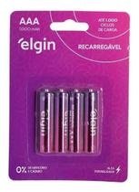 Kit 4 Pilhas Recarregáveis AAA 1.000Mah Elgin Ref BPO1