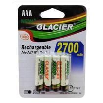 Kit 4 Pilhas Recarregável Glacier 2700Mah Aaa