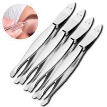 KIT 4 Pinça Ponta Reta para Sobrancelha Depilatoria Pelos