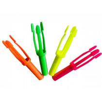Kit 4 pinças 3 pontas neon