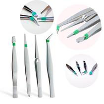 Kit 4 Pinças Anti Estática para Eletrônica Artesanato Solda FBG Modelo FBG-3046