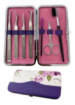 Kit 4 Pinças Designer Cílios Lash Premium Estojo Navina