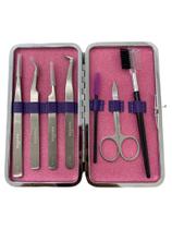 Kit 4 Pinças Designer Cílios Lash Premium Estojo Navina
