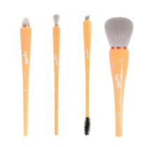 Kit 4 Pincel Melu By Ruby Rose Cor Laranja