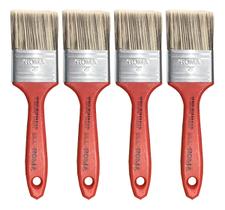 Kit 4 Pincel Trincha Gris Cerdas Gris Media 2 Polegadas