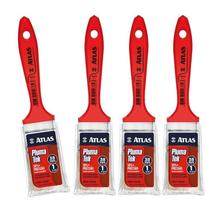 Kit 4 Pincel Trincha Pintura Atlas At315 1 1/2 Polegadas Extra Macia PlumaTek Parede Madeira Esmalte Kit 4 Pincel Trincha Pintura Atlas At315 1 1/2 Polegadas Extra Macia PlumaTek Parede Madeira Esmalte