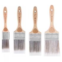 Kit 4 pincel trincha reto recorte profissional 100 tigre Kit 4 pincel trincha reto recorte profissional 100 tigre