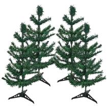 kIT 4 PINHEIRO VERDE NATAL PEQUENA 55CM TRADICIONAL ARVORE PLASTICO APARTAMENTO CASA MESA ESCRITÓRIO