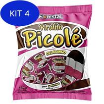 Kit 4 Pirulito Picole Napolitano 550G 50 Unid