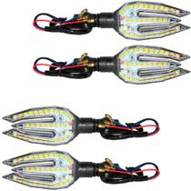 Kit 4 pisca led Trident Universal CG125 CG150 Fan Titan CB300 XRE300 CBX250 Twister NXR125 NXR150 NXR160 Bros XRE190 YBR