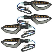 Kit 4 pisca led Vazado Universal CG125 CG150 Fan Titan CB300 XRE300 CBX250 Twister NXR125 NXR150 NXR160 Bros XRE190 YBR