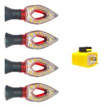 Kit 4 Pisca Seta Led Vazado Hornet Cb300 Xj6 Fazer Next 250 Cg Xre