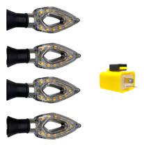 Kit 4 Pisca Seta Led Vazado Hornet Cb300 Xj6 Fazer Next 250 Cg Xre