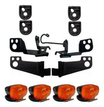 Kit 4 Piscas + 4 Coxim + 2 Suporte Traseiro Xr 250 Tornado