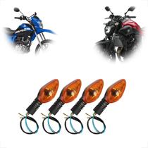 Kit 4 Piscas com Lente Laranja Rosca de 10mm Modelo Universal