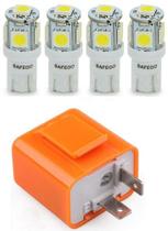 Kit 4 Piscas Lampadas De Led Laranja E Rele Seta