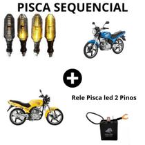 Kit 4 Piscas Led Sequencial Dafra Speed 150 + Relê Pisca Led