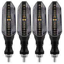 Kit 4 Piscas modelo da nova Cb 250 Twister com Soquete de fixação Parafuso universal encaixa em todas as motos Luz fixa Intermitente padrão