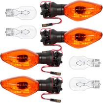 Kit 4 piscas seta dianteiro traseiro CG125 CG150 CG160 Fan Titan Start 2014 em diante com lâmpada