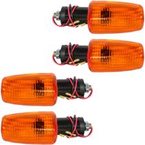 Kit 4 piscas seta dianteiro traseiro CG125 CG150 Fan Titan 2000 a 2013 CB300 XRE300 CBX250 Twister