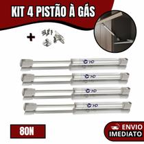Kit 4 Pistão A Gás Amortecedor 80N Móveis Porta Armário Abre Para Cima Suspenso Cozinha Basculante 6Kg Kit 4 Pistão A Gás Amortecedor 80N Móveis Porta Armário Abre Para Cima Suspenso Cozinha Basculante 6Kg