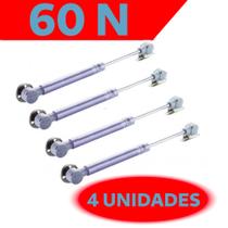 Kit 4 Pistão amortecedor P/ Porta de armário e guarda roupa 100N/60N/80N Abre P/ Cima - METALNOX /RENNA