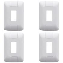 Kit 4 Placa 1 Modulo Vertical 4x2 Tramontina Aria Branco