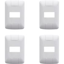 Kit 4 Placa 1 Posto Horizontal Tramontina Aria Cor Branco