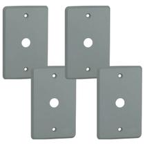 Kit 4 Placa 4x2 Furo Central Silentoque Pial 8508 Cinza